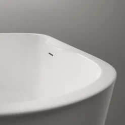 Bernstein Baignoire îlot Acrylique ovale 180x75x58cm Blanc mat + Bonde et trop plein - ROMA PLUS 2.0