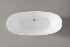 Bernstein Baignoire îlot Acrylique ovale 170x78x69cm + Bonde et trop plein - Blanc brillant - BELLAGIO 2.0* Baignoire Îlot