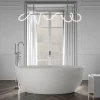 Bernstein Baignoire îlot Acrylique ovale 180x80x60cm Blanc brillant + Bonde et trop plein - TERRA 2.0