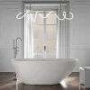 Bernstein Baignoire îlot Acrylique ovale design 170x75x58cm Blanc mat + Bonde et trop plein - ROMA 2.0