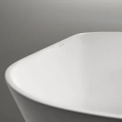 Bernstein Baignoire îlot Acrylique ovale design 170x75x58cm Blanc mat + Bonde et trop plein - ROMA 2.0