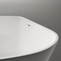Bernstein Baignoire îlot Acrylique ovale design 170x75x58cm Blanc mat + Bonde et trop plein - ROMA 2.0