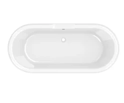 GoodHome Baignoire îlot adossée 170 x 80 cm noire, Emba* Baignoire Îlot