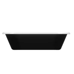 GoodHome Baignoire îlot adossée 170 x 80 cm noire, Emba* Baignoire Îlot