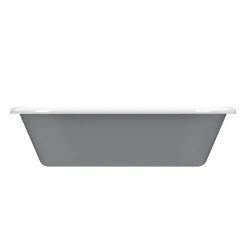 GoodHome Baignoire îlot adossée 170 x 80 cm grise, Emba* Baignoire Îlot