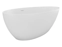 Vente-unique Baignoire îlot asymétrique - 245 L - 160 x 82 x 58 cm - Blanc mat - Acrylique - APULIA