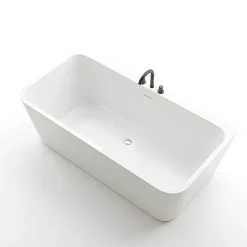 Otitec Baignoire îlot avec vidage - 160 x 75 cm - Blanc brillant - MIRABELLE