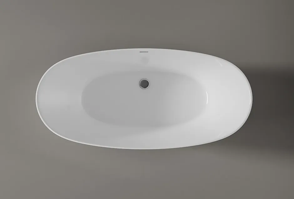 Bernstein Baignoire îlot BELAQUA - Acrylique sanitaire - Blanc brillant - 170x80x58cm - Garantie 5 ans - Sans robinet ni siphon