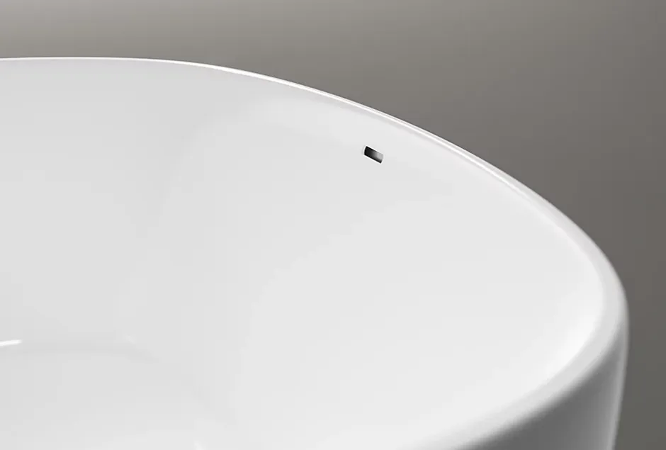 Bernstein Baignoire îlot BELAQUA - Acrylique sanitaire - Blanc brillant - 170x80x58cm - Garantie 5 ans - Sans robinet ni siphon