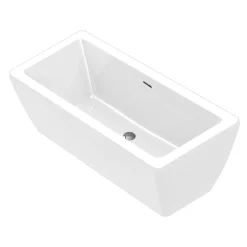 GoodHome Baignoire îlot blanche 170 x 75 cm Merkys