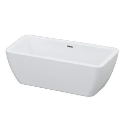 GoodHome Baignoire îlot blanche 170 x 75 cm Merkys