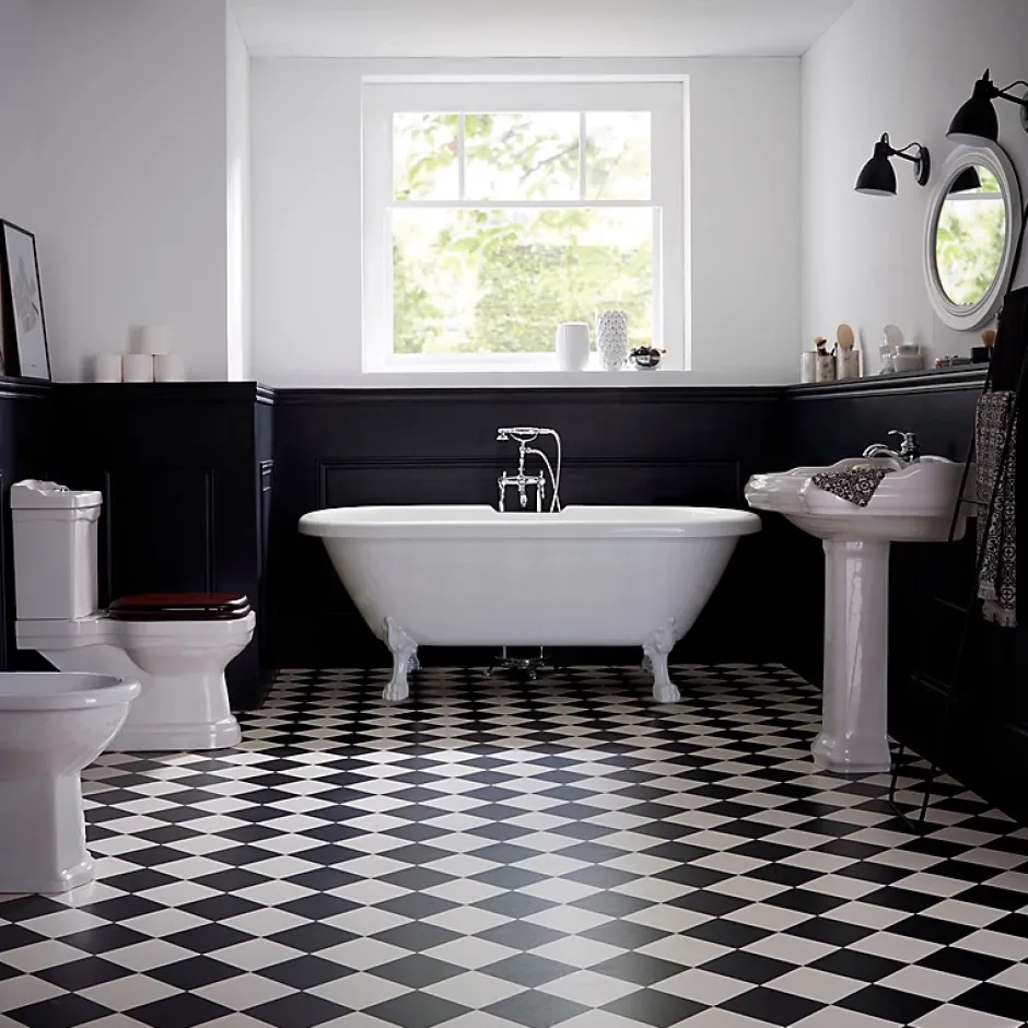 Planète Bain Baignoire îlot Charly ovale rétro avec pieds patte de lion blanc* Baignoire Îlot