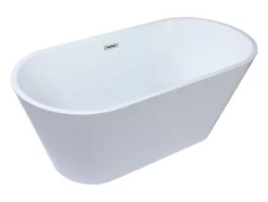 Vente-unique Baignoire îlot design - 201 L - 150 x 70 x 58 cm - Blanche - TWIGGY* Baignoire Îlot