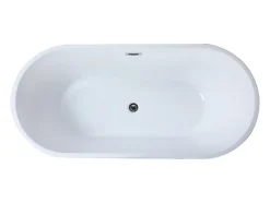 Vente-unique Baignoire îlot design - 201 L - 150 x 70 x 58 cm - Blanche - TWIGGY* Baignoire Îlot