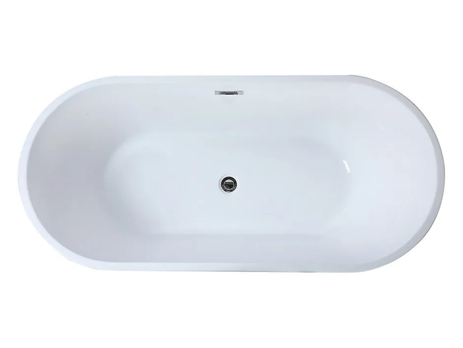 Vente-unique Baignoire îlot design - 201 L - 150 x 70 x 58 cm - Blanche - TWIGGY* Baignoire Îlot