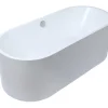 Vente-unique Baignoire îlot design - 221 L - 170 x 75 x 58 cm - Blanche - KATOUCHA* Baignoire Îlot