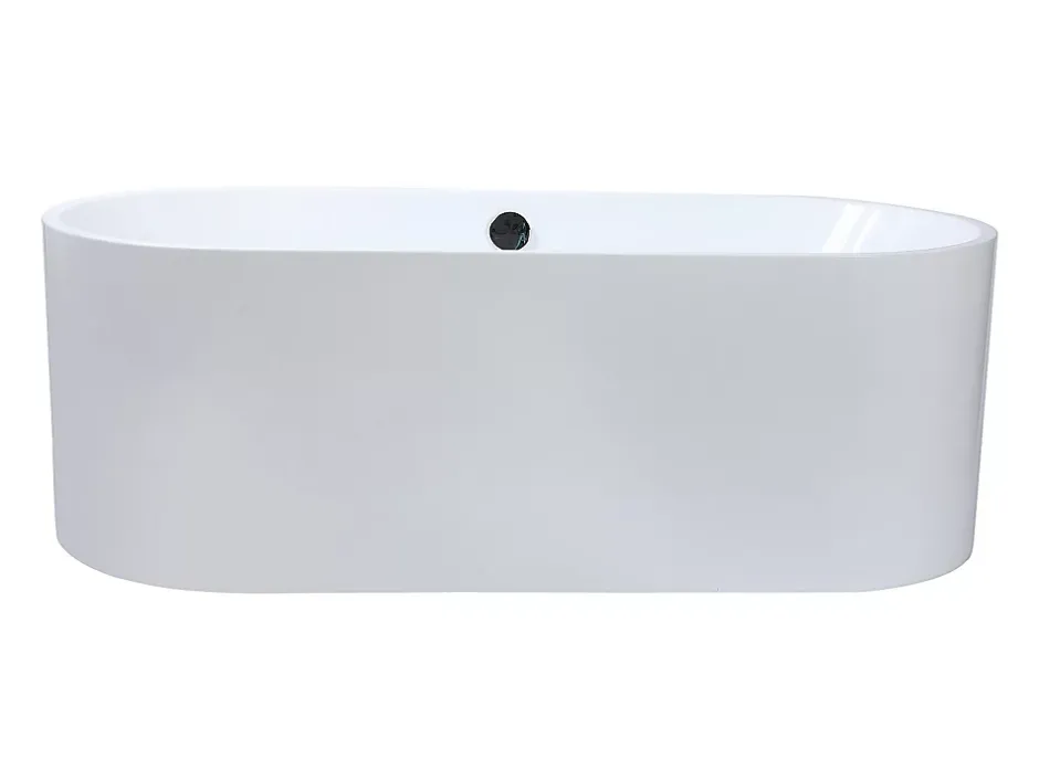 Vente-unique Baignoire îlot design - 221 L - 170 x 75 x 58 cm - Blanche - KATOUCHA* Baignoire Îlot