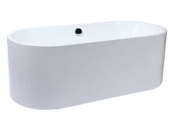 Vente-unique Baignoire îlot design - 221 L - 170 x 75 x 58 cm - Blanche - KATOUCHA* Baignoire Îlot