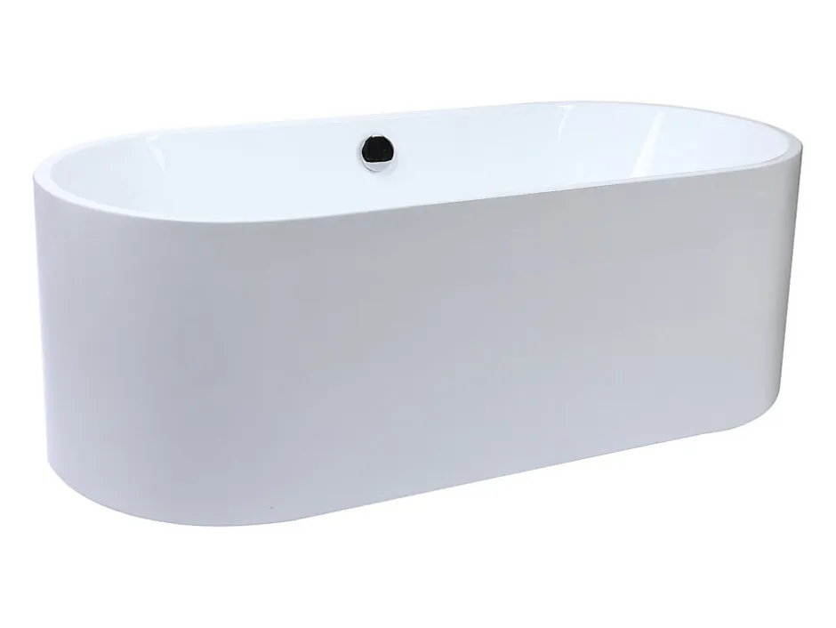 Vente-unique Baignoire îlot design - 221 L - 170 x 75 x 58 cm - Blanche - KATOUCHA* Baignoire Îlot