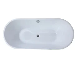 Vente-unique Baignoire îlot design - 221 L - 170 x 75 x 58 cm - Blanche - KATOUCHA* Baignoire Îlot