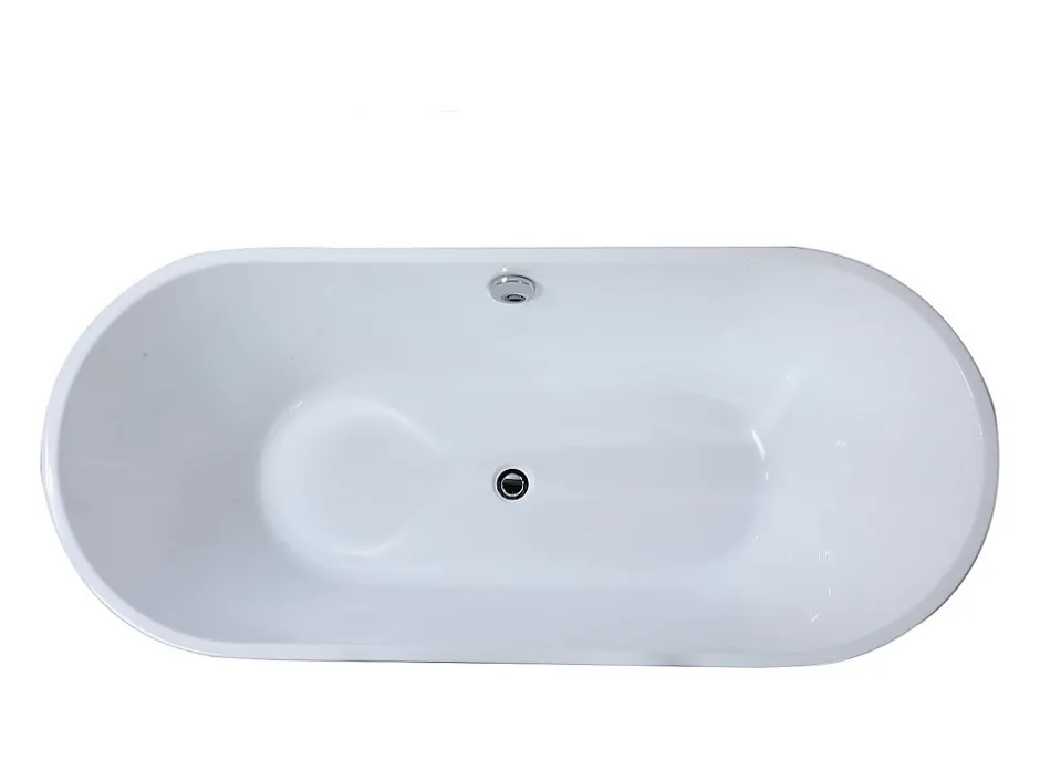 Vente-unique Baignoire îlot design - 221 L - 170 x 75 x 58 cm - Blanche - KATOUCHA* Baignoire Îlot