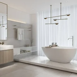 Stano Baignoire îlot design en solid surface ovale HELSINKI 150 cm* Baignoire Îlot