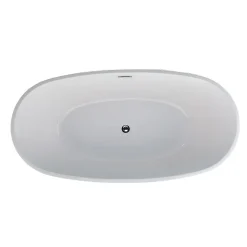 Stano Baignoire îlot design ovale DENVER blanche 170 cm* Baignoire Îlot