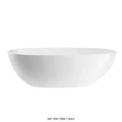 Stano Baignoire îlot design ovale FLORIDA blanche 165 cm Mat