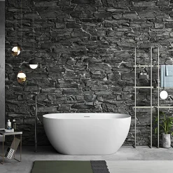 Stano Baignoire îlot design ovale LISBON blanche 150 cm Mat
