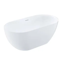 Stano Baignoire îlot design ovale LISBON blanche 150 cm Mat