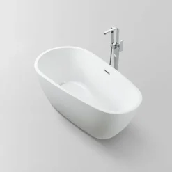 Stano Baignoire îlot design ovale PHOENIX blanche 150 cm* Baignoire Îlot