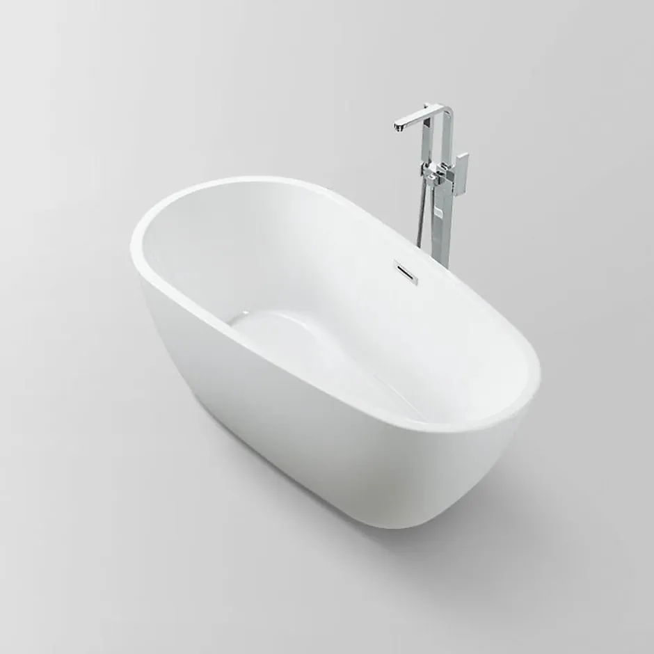 Stano Baignoire îlot design ovale PHOENIX blanche 150 cm* Baignoire Îlot