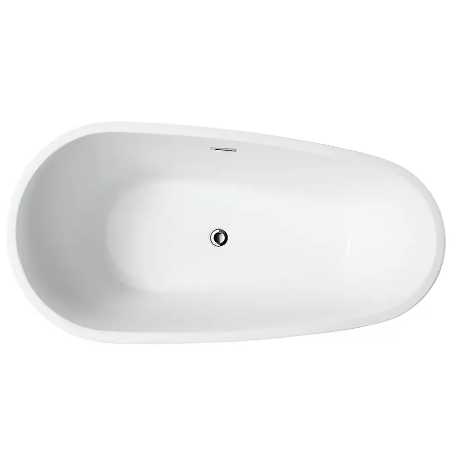 Stano Baignoire îlot design ovale PHOENIX blanche 150 cm* Baignoire Îlot