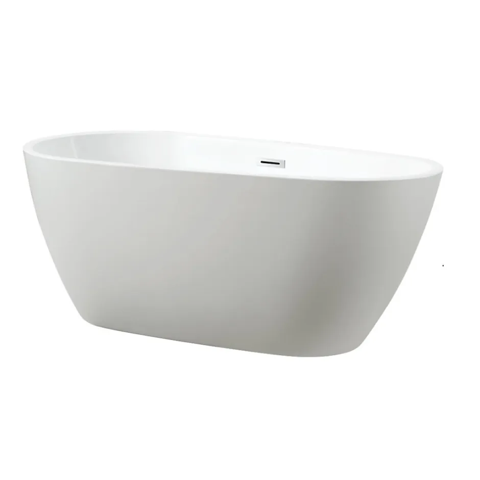Stano Baignoire îlot design ovale PHOENIX blanche 150 cm* Baignoire Îlot