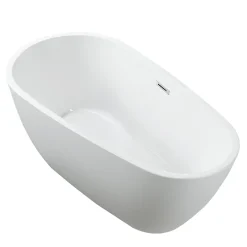 Stano Baignoire îlot design ovale PHOENIX blanche 150 cm* Baignoire Îlot