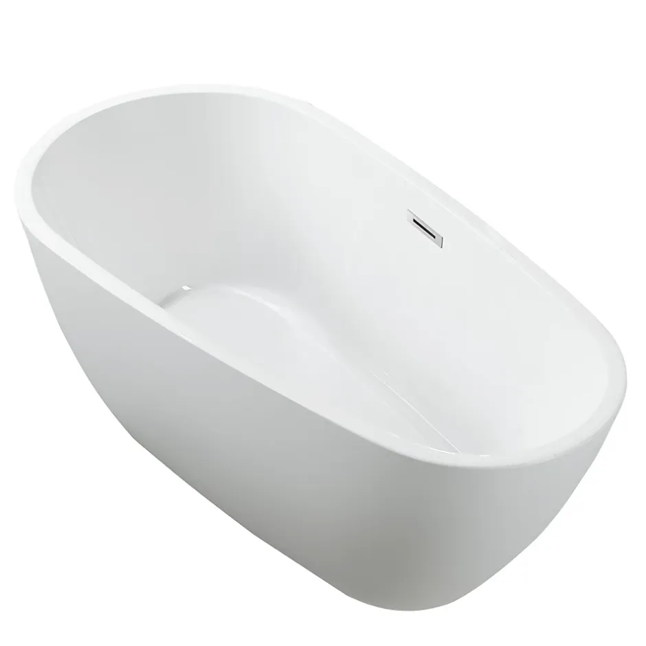 Stano Baignoire îlot design ovale PHOENIX blanche 150 cm* Baignoire Îlot