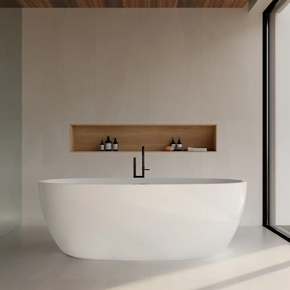 Stano Baignoire îlot design ovale DENVER blanche 150 cm