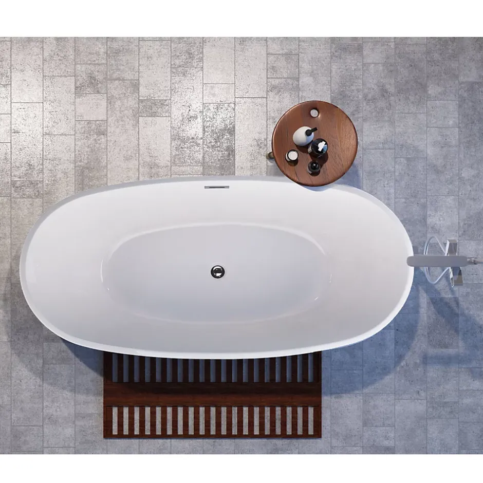 Stano Baignoire îlot design ovale DENVER blanche 150 cm