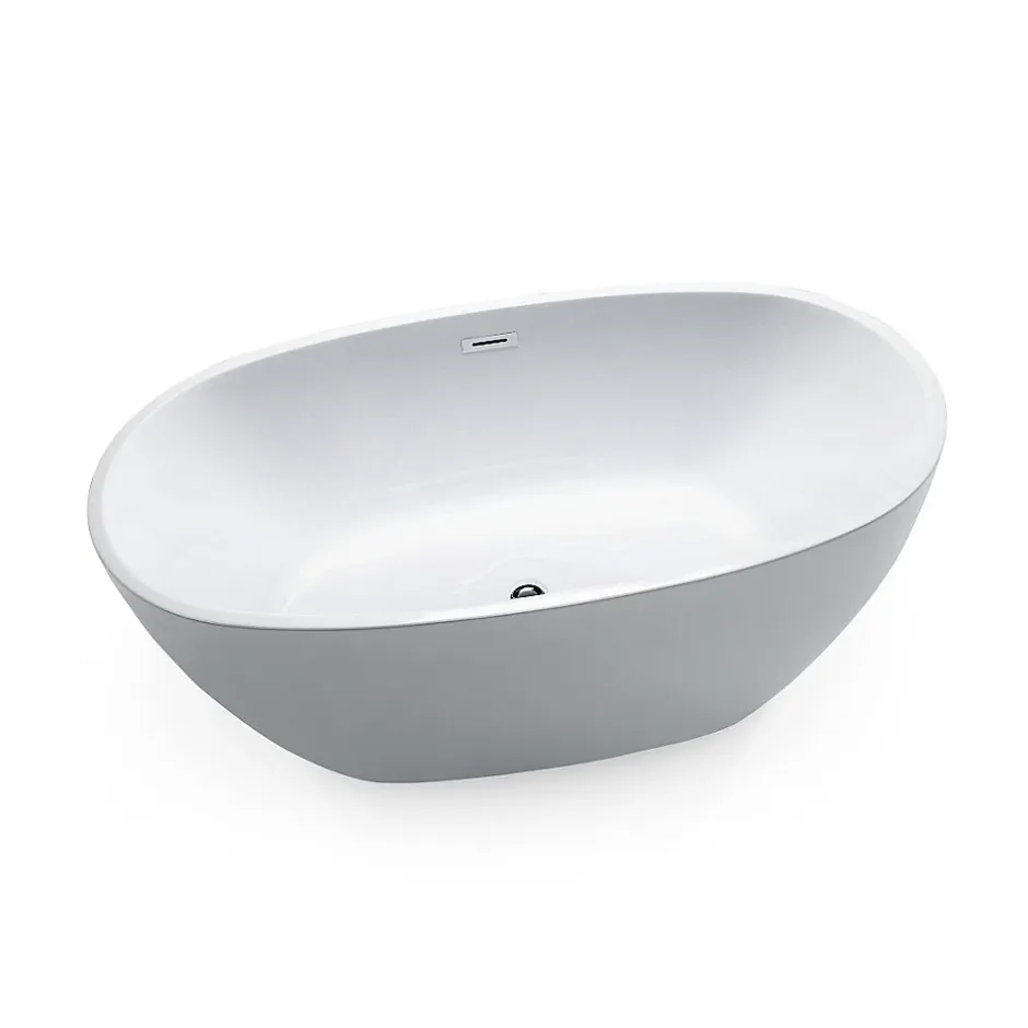Stano Baignoire îlot design ovale DENVER blanche 150 cm