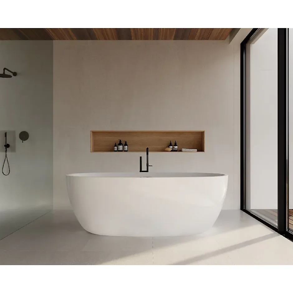 Stano Baignoire îlot design ovale DENVER blanche 150 cm