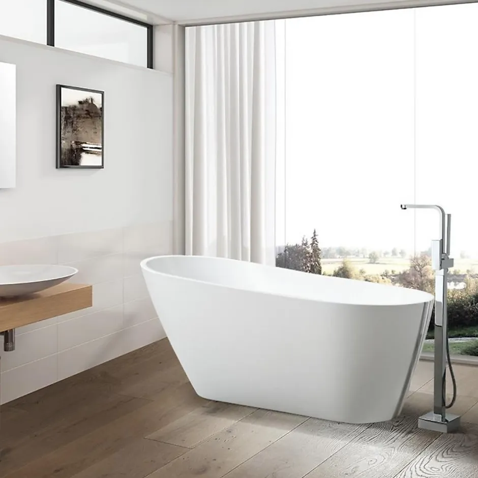 Stano Baignoire îlot design ovale OPRAH blanche 140 cm
