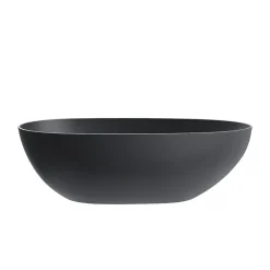 Stano Baignoire îlot design ovale FLORIDA noir mat 165 cm* Baignoire Îlot
