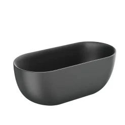 Stano Baignoire îlot design ovale LISBON noir mat 170 cm* Baignoire Îlot