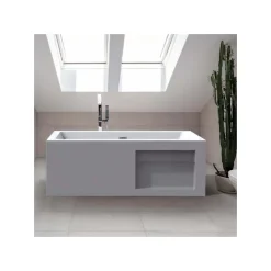 Planète Bain Baignoire îlot design 170x80 cm - avec rangement intégré - Acrylic Lucite* Baignoire Îlot