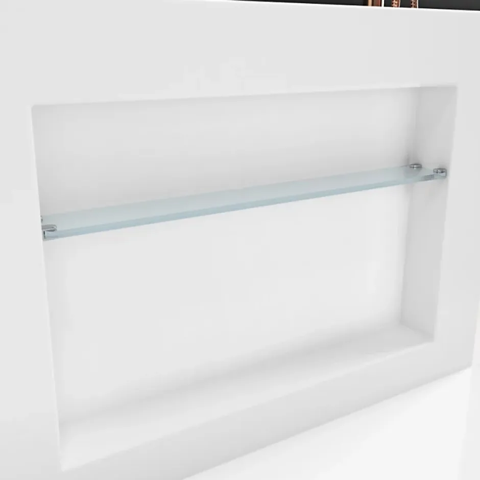 Planète Bain Baignoire îlot design 170x80 cm - avec rangement intégré - Acrylic Lucite* Baignoire Îlot