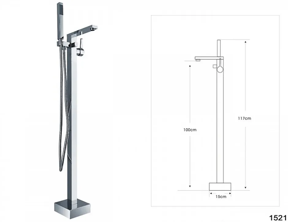 Bernstein Baignoire îlot en fonte minérale HAWAII STONE - 180x85cm - Avec robinet mitigeur 1521, Sans siphon, Blanc brillant* Baignoire Îlot