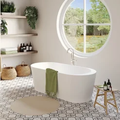 GoodHome Baignoire îlot Huron L. 150 x l.75 cm blanc