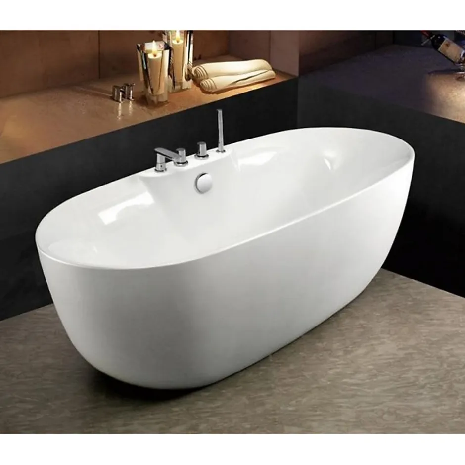 Sanitaire Baignoire îlot MAUI 170x80 cm avec Robinetterie