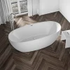 Bernstein Baignoire îlot moderne acrylique pour salle de bain, isolation thermique, Blanc brillant, 170x80x58cm, Garantie 5 ans, BELAQUA* Baignoire Îlot