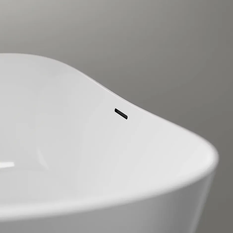 Bernstein Baignoire îlot moderne design acrylique salle de bain - Blanc brillant - 170x72x60cm - Garantie 5 ans - DALIA Blanc brillant* Baignoire Îlot